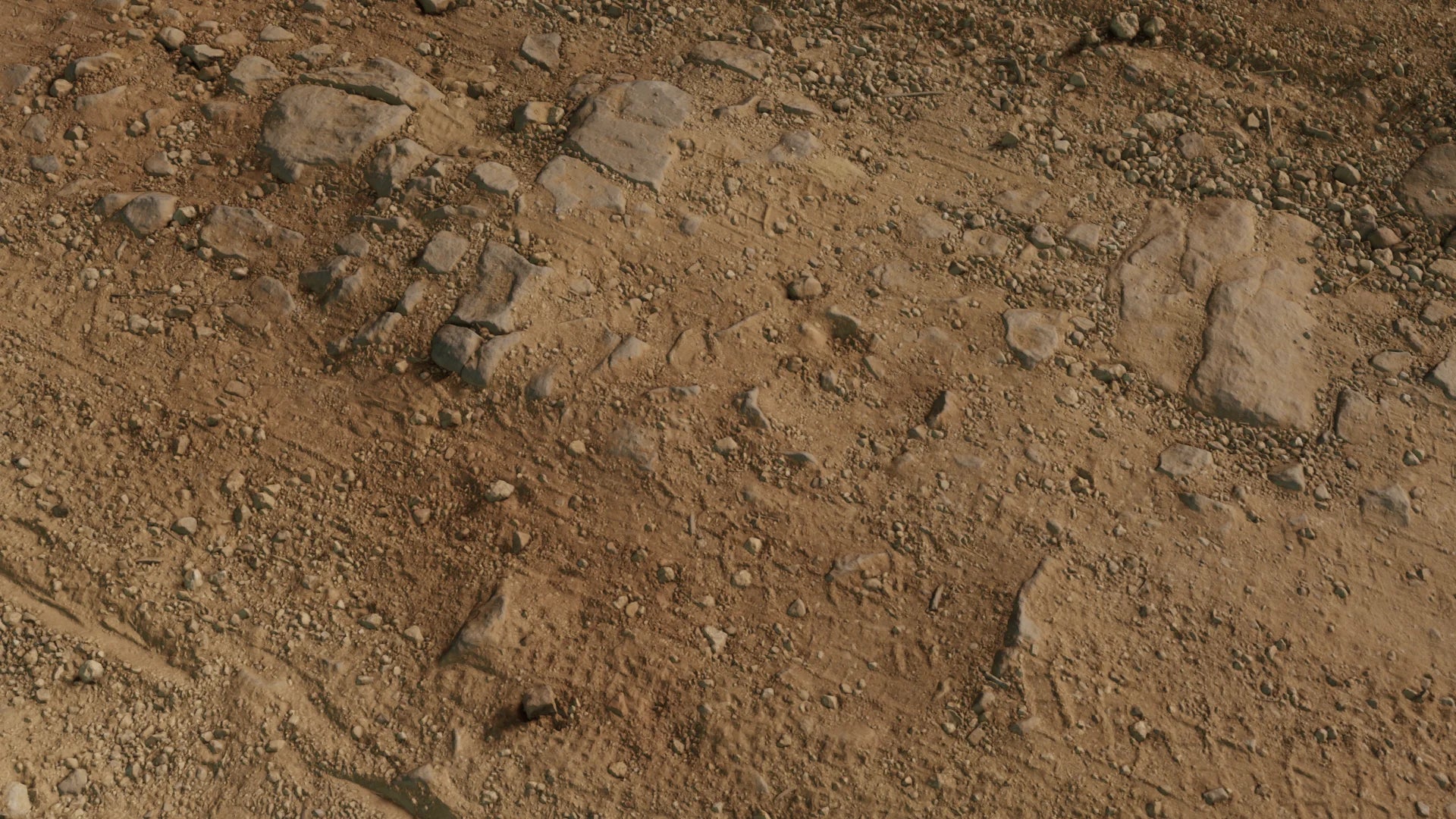 hi res scan of sandy ground with rocks and gravel